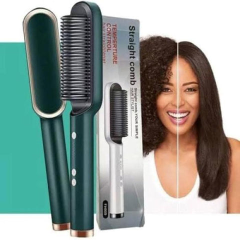 2 in 1 Electric Hair Straightener Curler Heating Comb