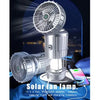 Solar Rechargeable Mini Fan with LED Light & USB Charging 5000mAh